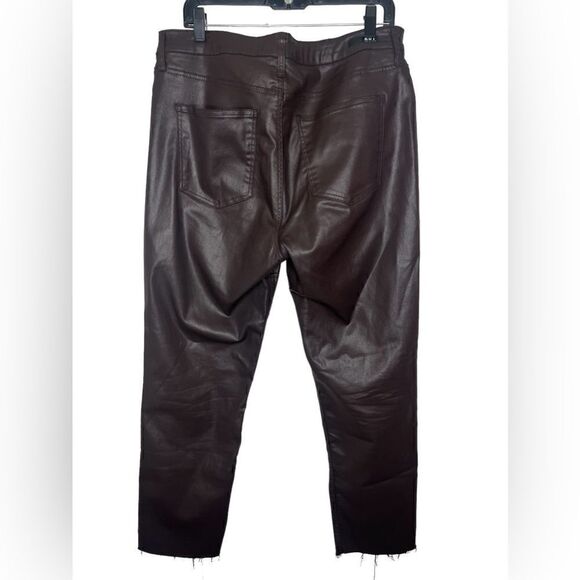 Kut From The Kloth Chocolate Rachael Fab Ab Coated Raw Hem Mom Jeans 16L - Picture 3 of 10